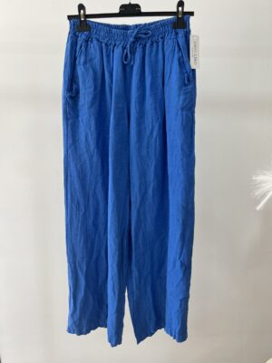 Pantalon lino azul