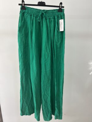 Pantalon lino verde