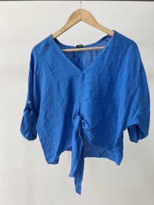 Bluson lino azul