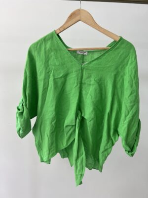 Bluson lino verde limón