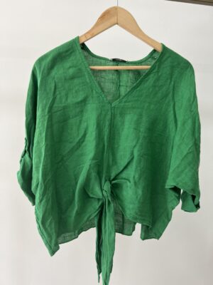Bluson lino verde