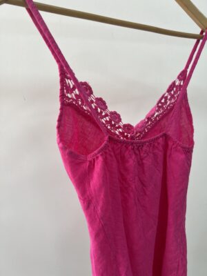 Top Lino fucsia